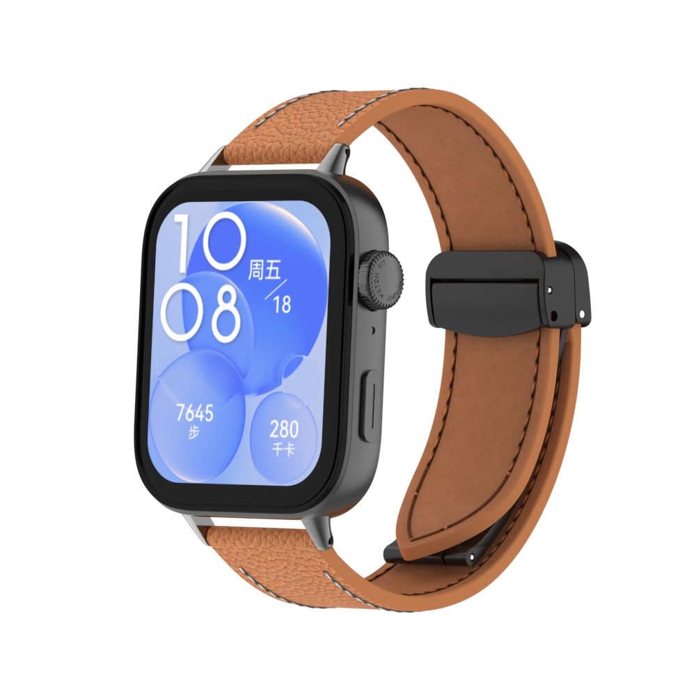 Узор личи Магнит Кожаный ремешок для Huawei Watch Fit 3