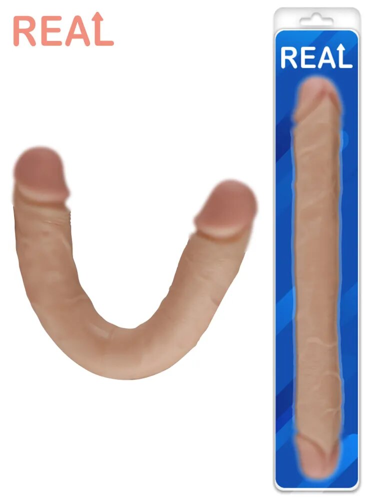 REAL Двусторонний фаллоимитатор (33 см х 3.5 см)