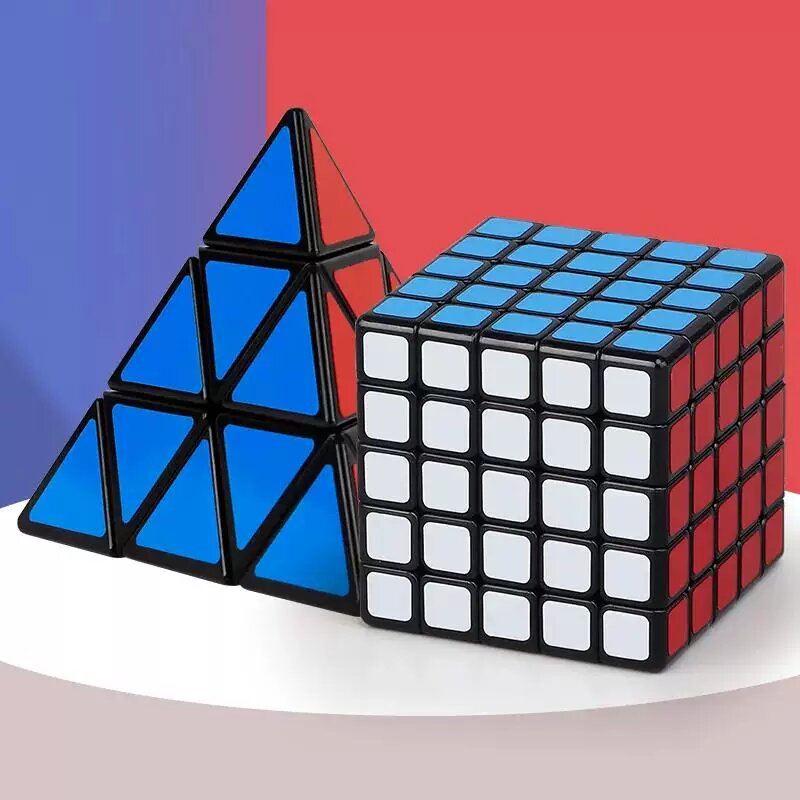 5x5 Скоростной Кубик Черный + Пираминкс, Профессиональное Гладкое Вращение