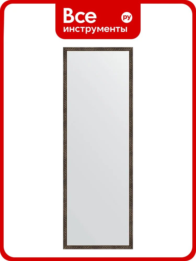 Зеркало EVOFORM в багетной раме - витая бронза 26 mm (48x138 cm) 1062