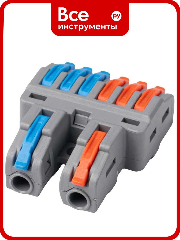 Клеммы строительно-монтажные проходные рычажные Jazzway CMK PTC-2P 4226 450V 32A 0,08-2,5(4,0) мм2 IP20 (упаковка 12 шт) 5074026