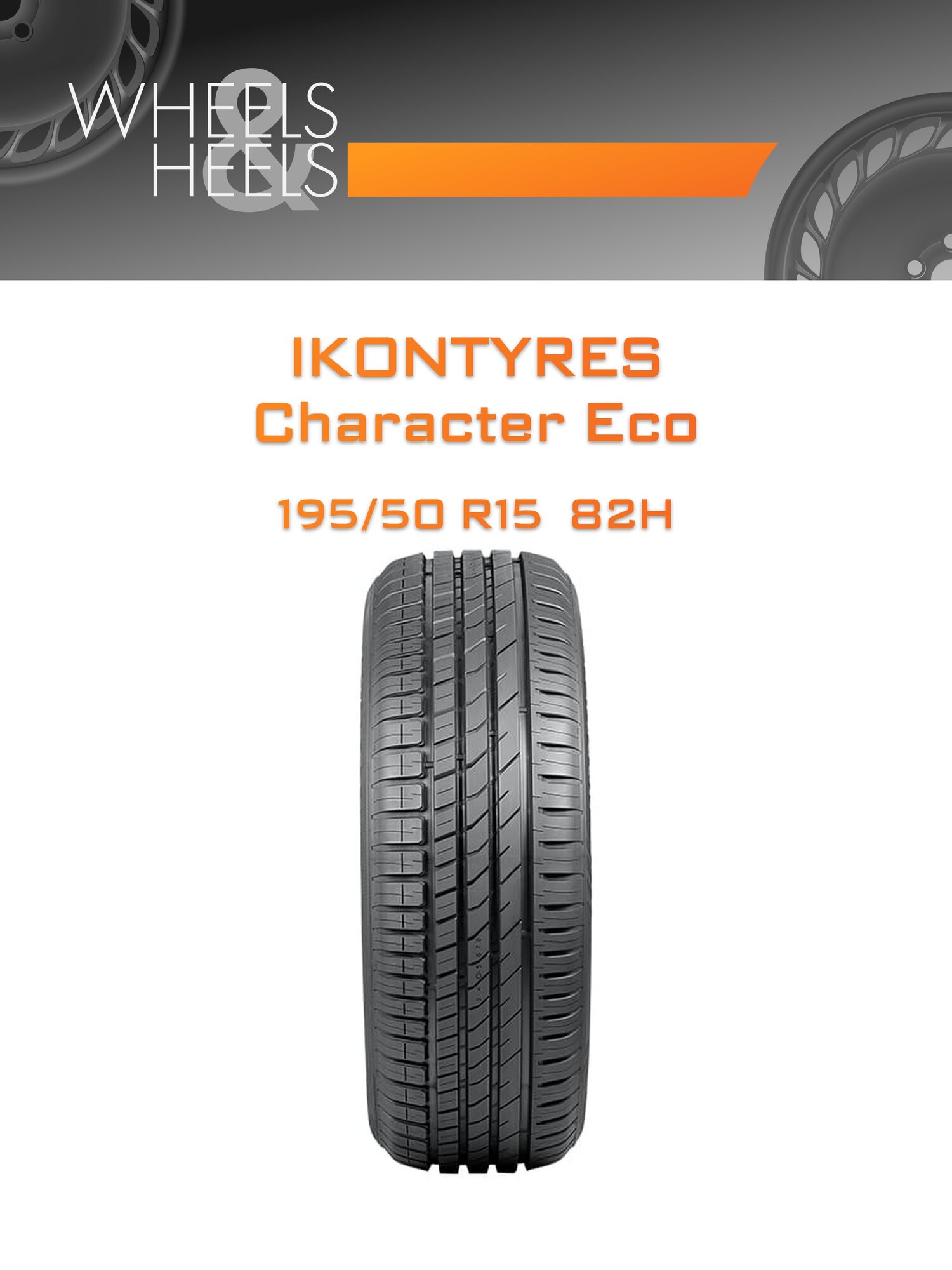 Шина автомобильная IKONTyres Character Eco 195/50 R15 82H SUMMER, летняя, универсальная