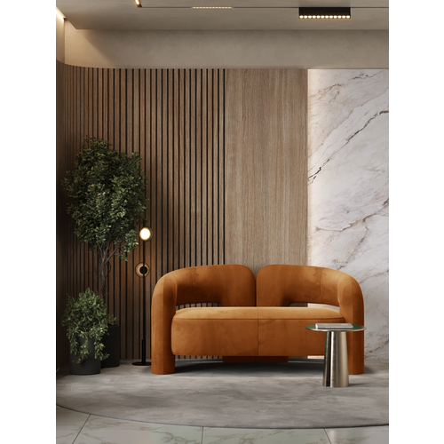 фото Диван дизайнерский azzurro, велюр model rust коричневый 140 см. прямой germary home