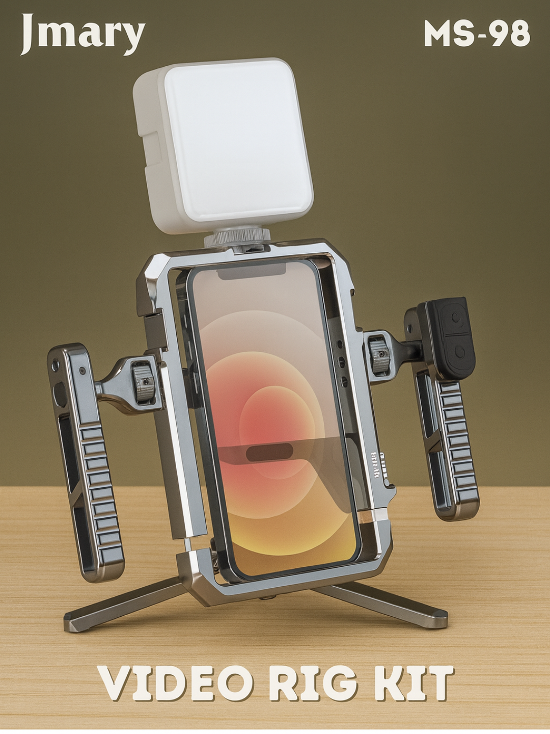 Держатель для телефона Jmary MS98, крепление на зеркало, алюминий