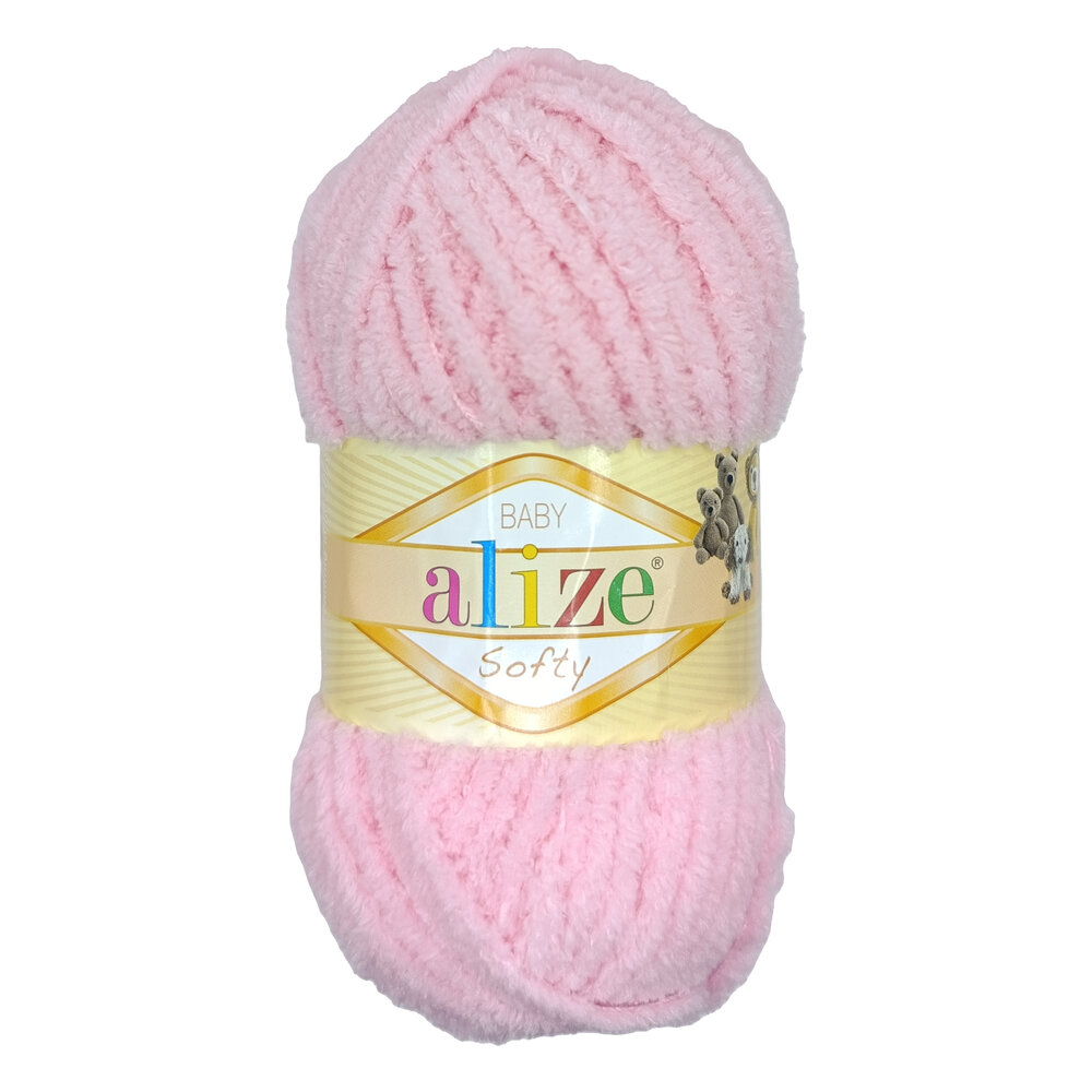 Пряжа для вязания Alize Softy 185 детский розовый 1 моток 50 гр/115 м 100% микрополиэстер