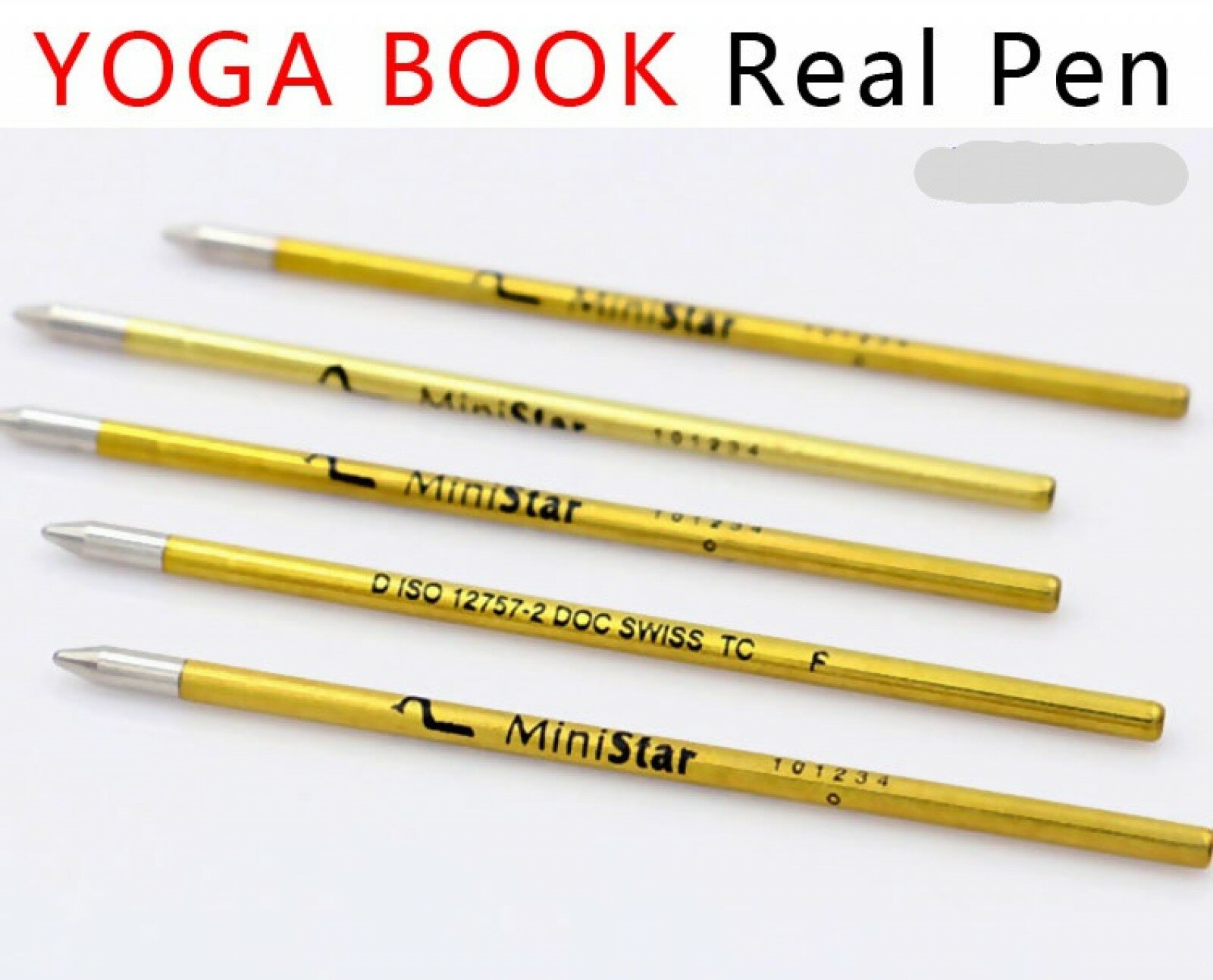 Сменный стержень для стилуса Lenovo Yoga Book Real Pen, оригинал, комплект 6 шт, металл и пластик