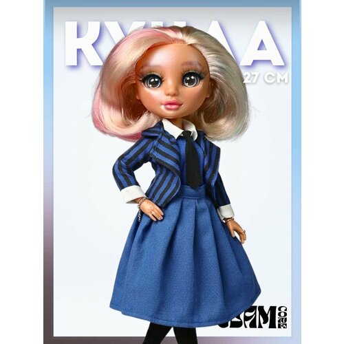 фото Кукла для девочки энид wednesday gothic core 27 см шарнирная с аксессуарами от бренда funky toys