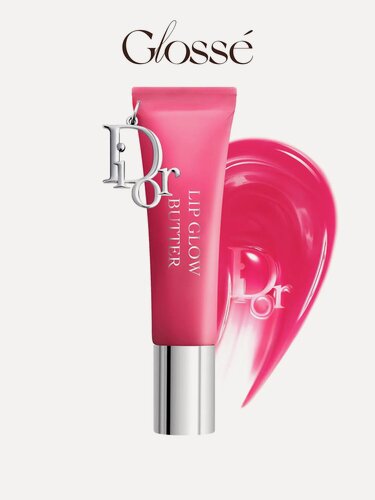 Изображение товара Dior Блеск для губ с брелком Lip Glow Butter Hydrating Gloss Balm, оттенок 105 LYCHEE, 10 мл.