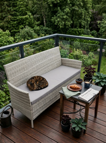 Изображение товара Диван 3-х местный из искусственного ротанга Киото диван-3 (Kioto sofa-3), серый