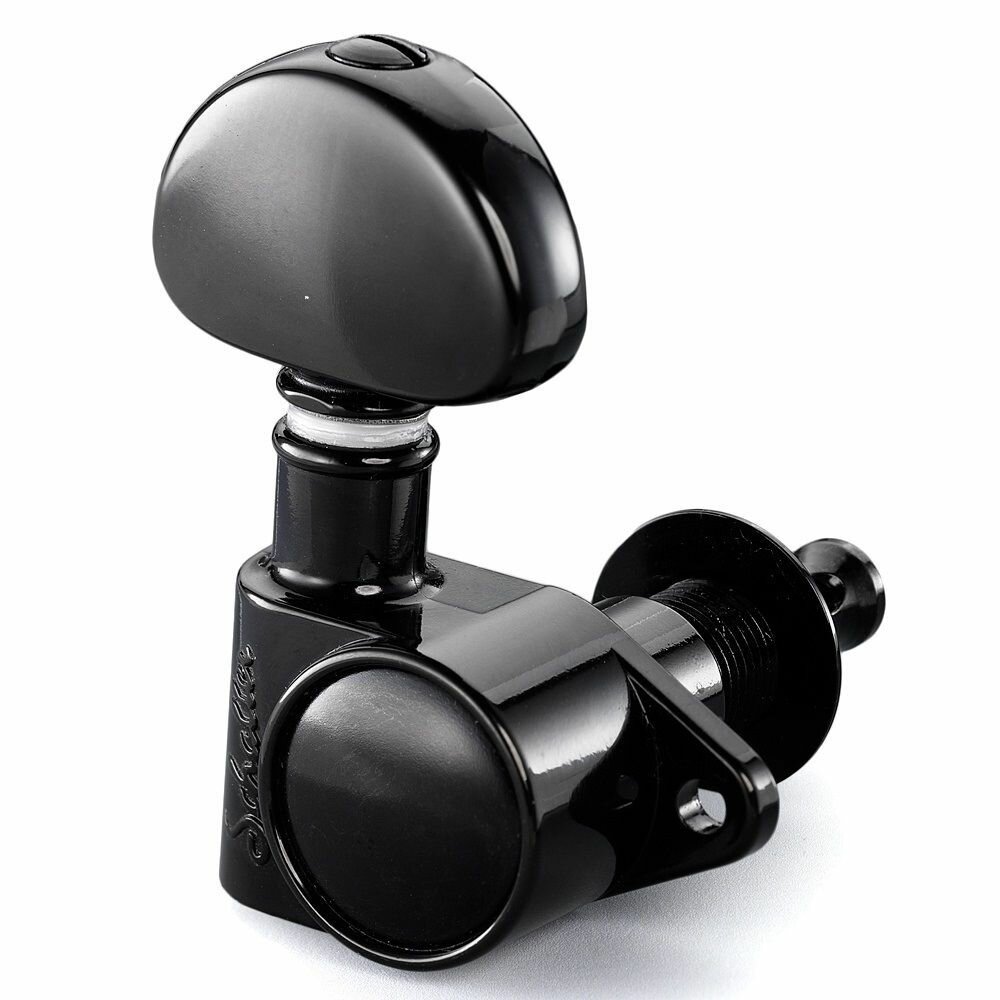 Schaller 15641 Vintage/Black колки электрогитары одинарные (6 в линию), черные