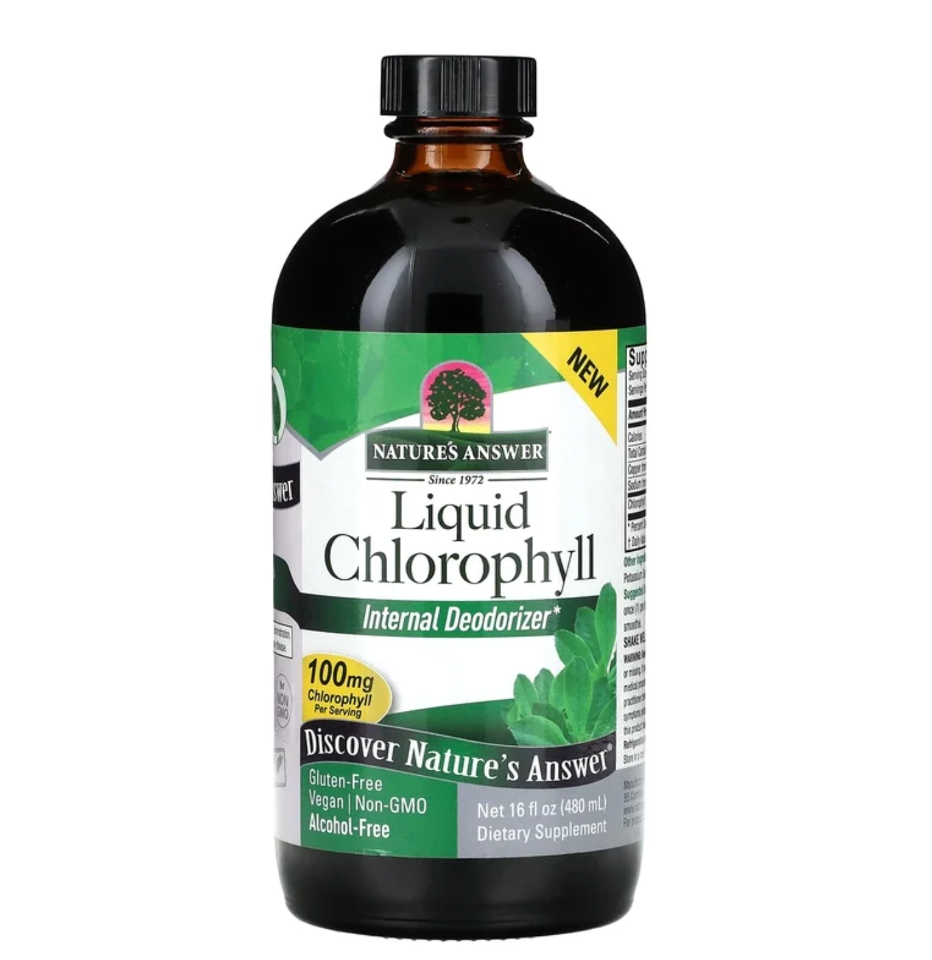 Nature's Answer, жидкий хлорофилл, 100 мг, 480 мл (16 жидк. унций)