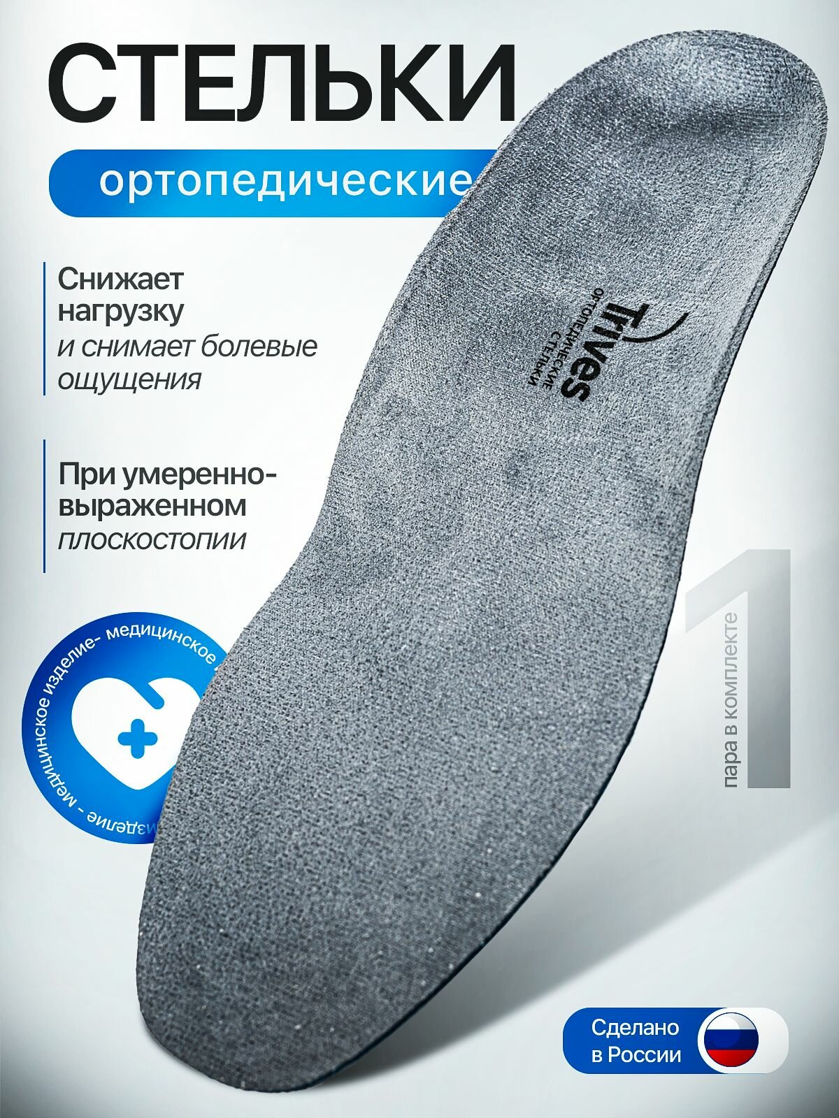 Стельки ортопедические Trives для спортивной и закрытой обуви, для мужчин и женщин
