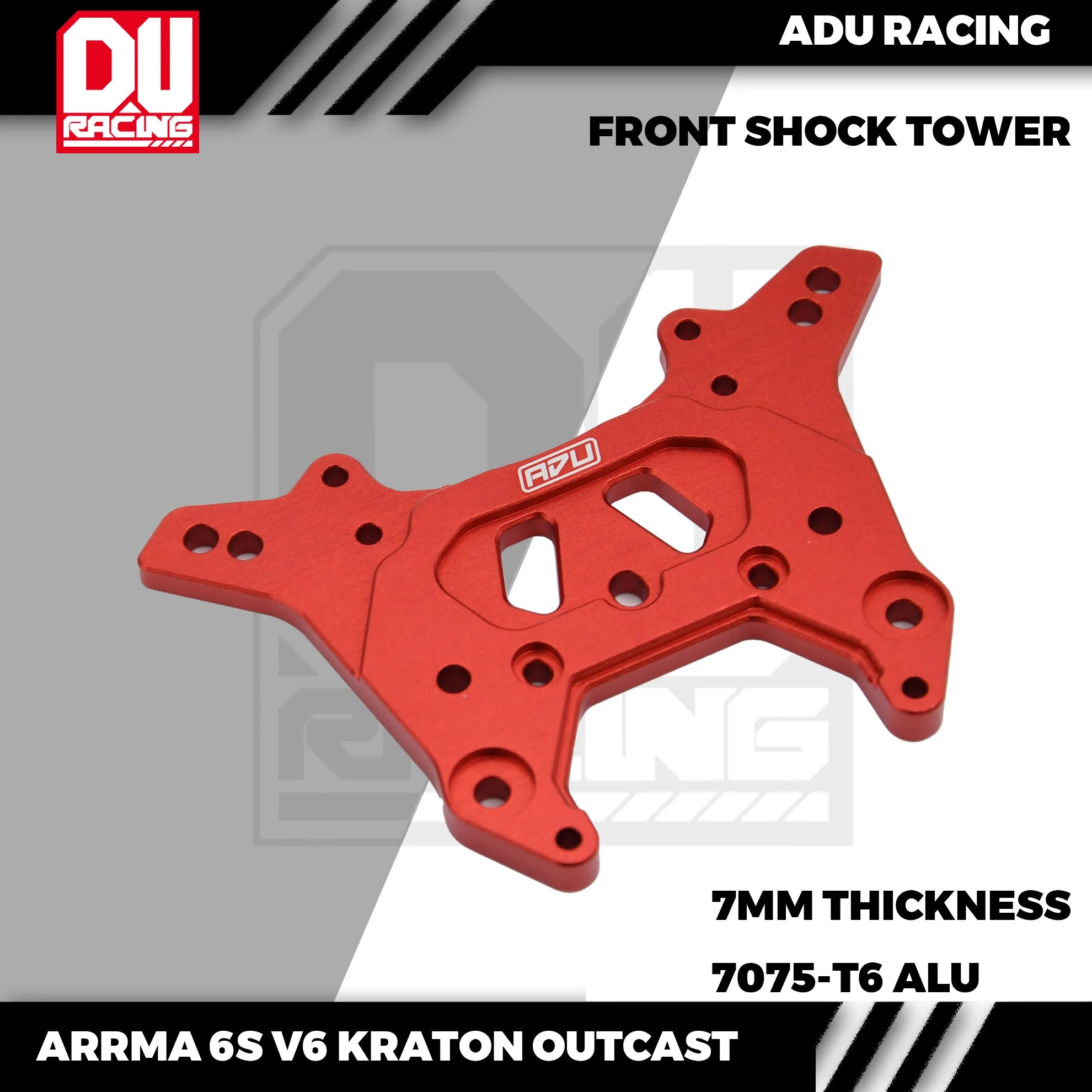ADU Racing Front Shock Tower V6 FF RED для ARRMA Kraton Outcast