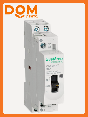 Изображение товара Контактор Systeme Electric City9 Set SE C9C32225, 25A, 2NO, IP20, 18мм