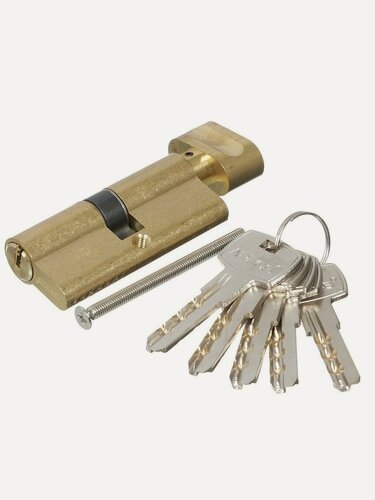 Изображение товара Личинка замка двери Apecs SM-70-C-G 70 мм с заверткой 35/35 золотая. Надежный цилиндровый механизм для входных и межкомнатных дверей.