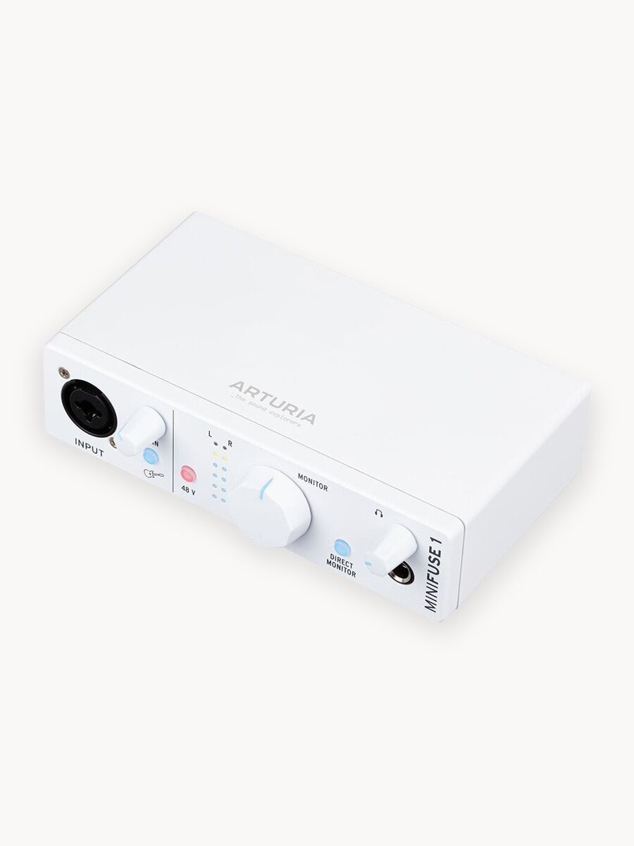 Аудиоинтерфейс USB Arturia MiniFuse 1 White (внешняя звуковая карта)