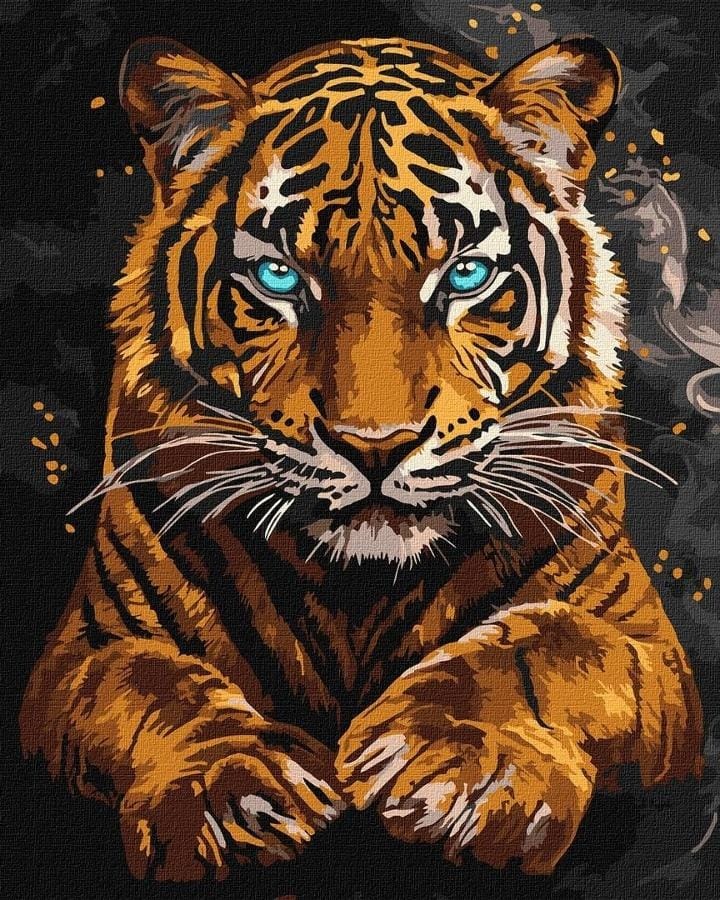 Набор для рисования по номерам Ideyka Дикий тигр, 40x50 см