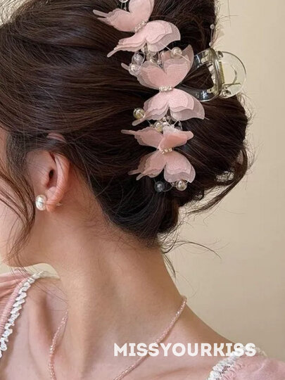 Заколка крабик для волос, для женщин и девочек в форме бабочки — фото 1