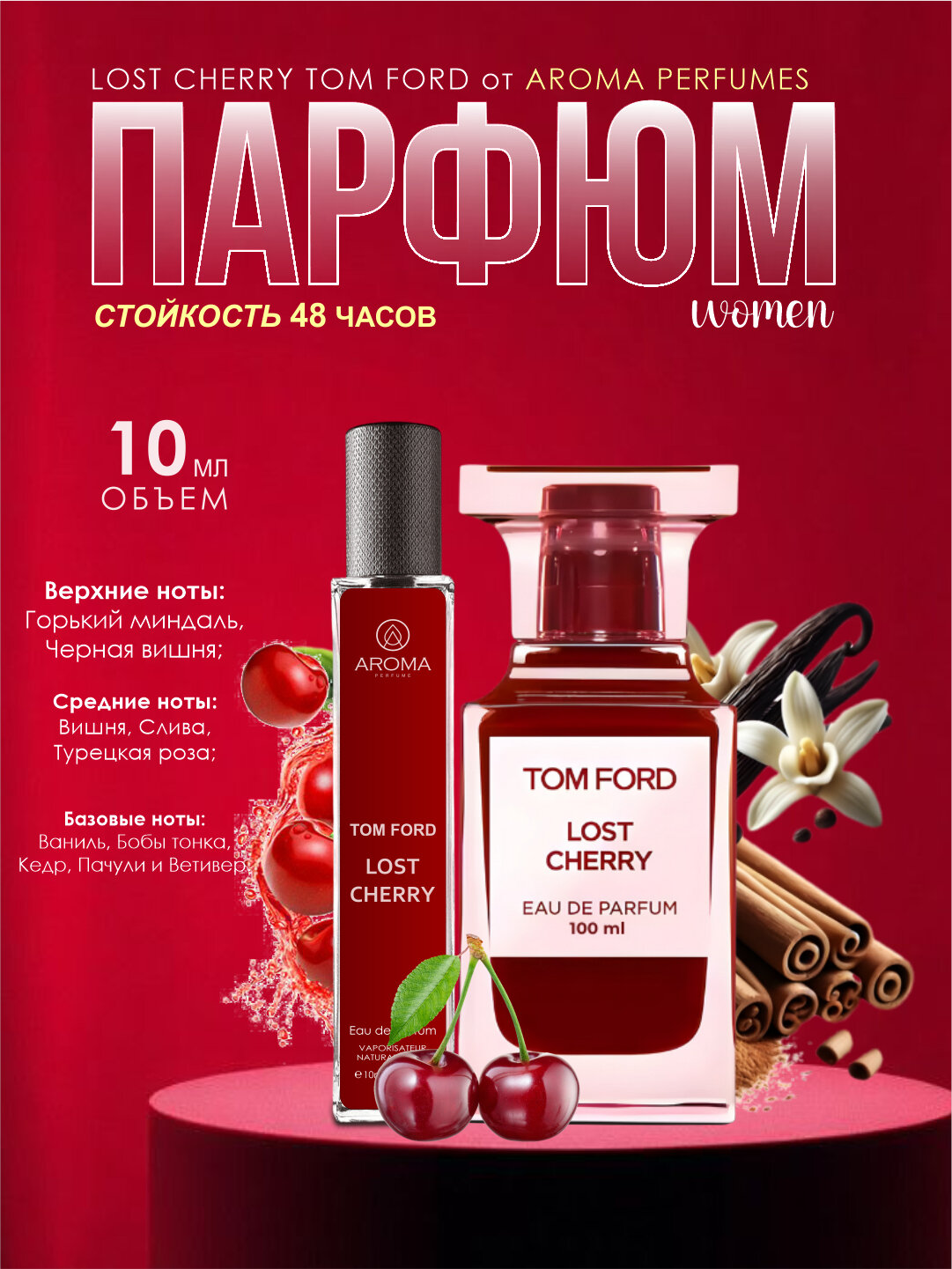 Набор духов для женщин Libre, Lost Cherry, Gucci Flora, Miss Dior, Devil's Intrigue, 5в1 — фото 1