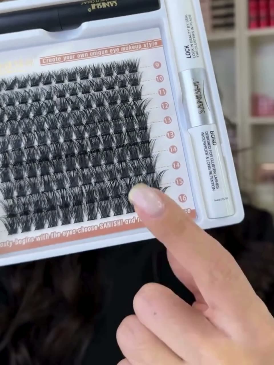 Накладные ресницы 6 в 1 с клеем, длина 8-16 мм — фото 1