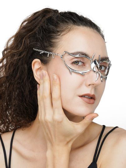 Маска в стиле киберпанк / Маска карнавальная / Украшение на лицо