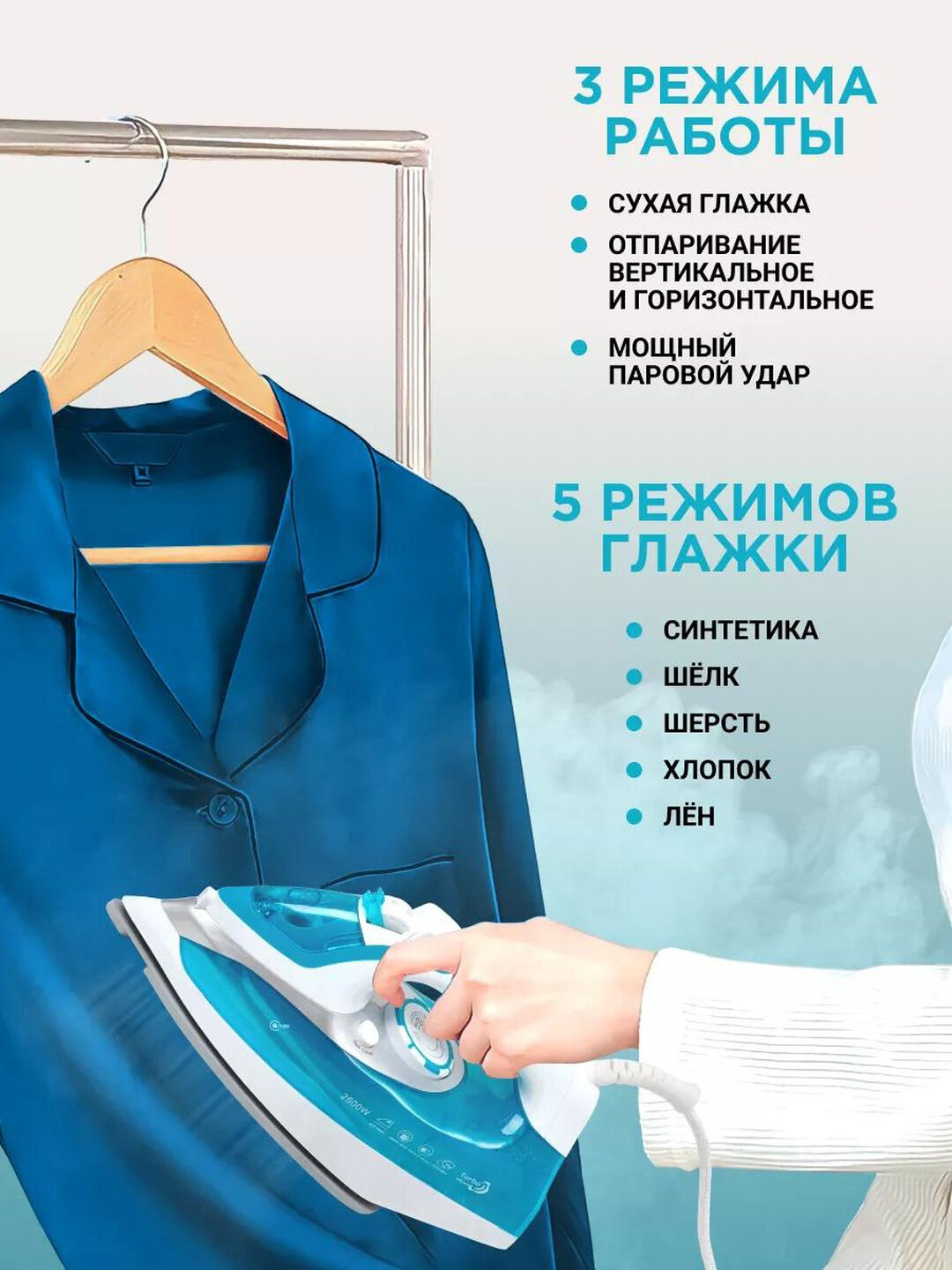 Паровой утюг PHiLiPS PH-233 Crystal Ceramic, противокапельный, подошва керамика, мощность 2600W