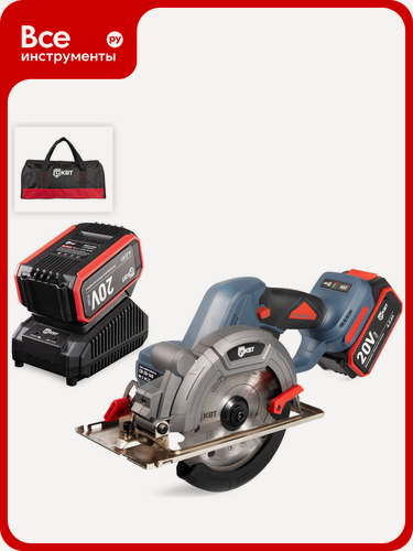Изображение товара Пила циркулярная аккумуляторная КВТ CB-20-140 серия профи, система пылеудаления, совместима с направляющей шиной