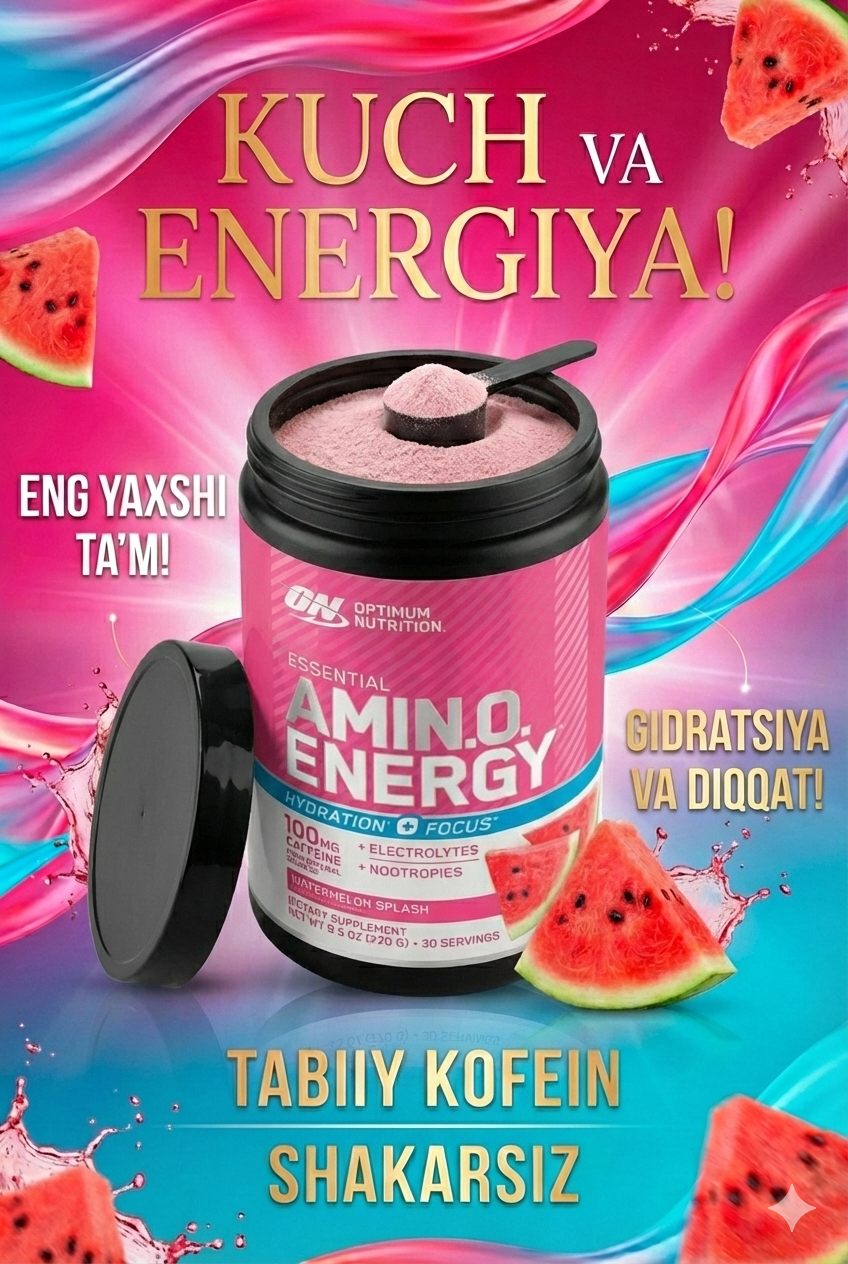 Optimum Nutrition Amino Energy со вкусом арбуз, 30 порций — энергия и восстановление
