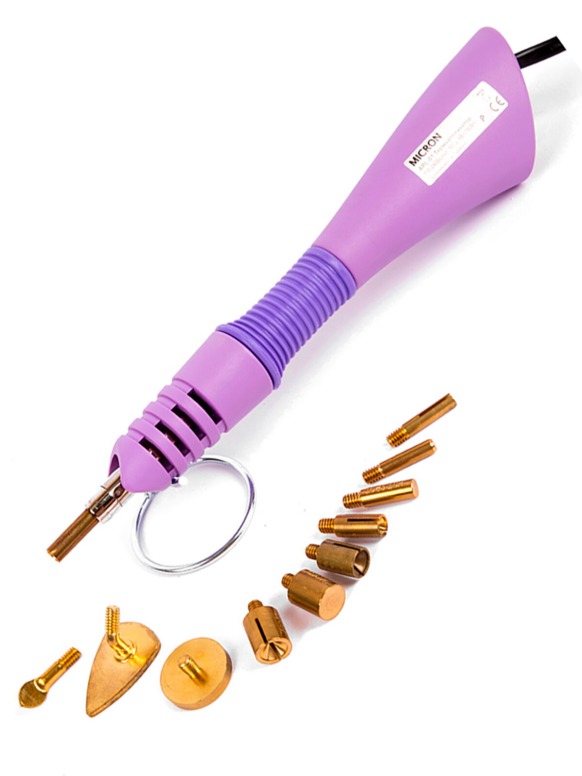 Термоаппликатор и 11 насадок, в том числе утюжки, с подставкой, APL01