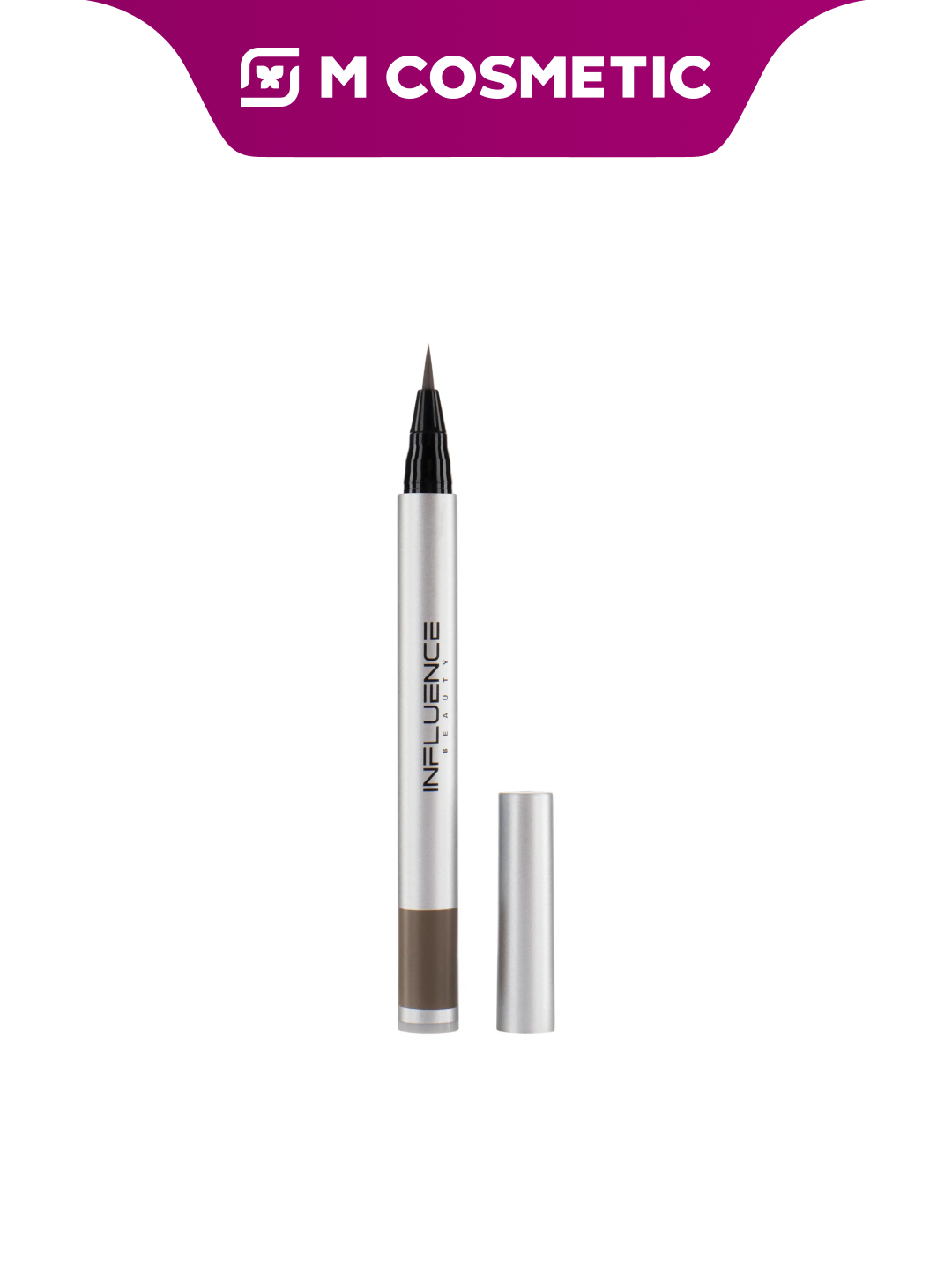 Маркер Brow Robot Influence Beauty, водостойкий, для бровей, тон 02, темно-коричневый, 0.7 г