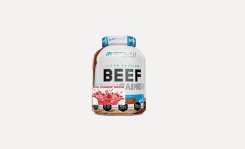 Изображение товара EVERBUILD Beef Gainer, Гейнер говяжий, Клубника (Royal Strawberry Smoothie), 2.720гр