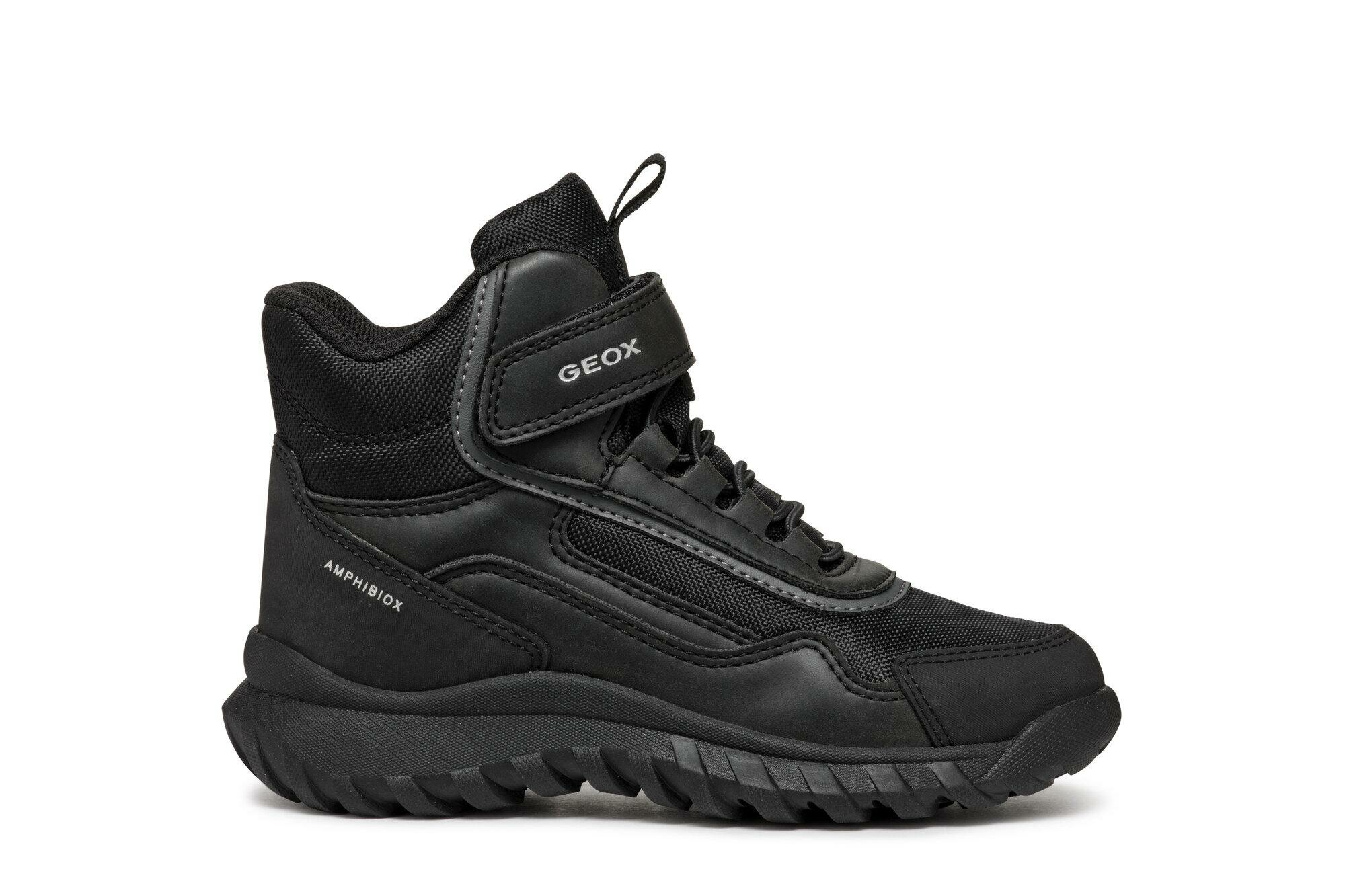 Ботинки хайкеры GEOX Simbyos B ABX, размер 29, черный/темно-серый