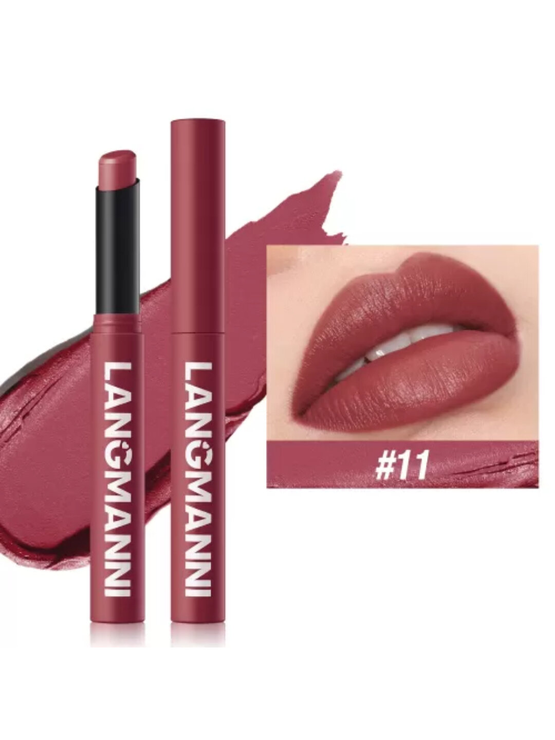 Матовая помада для губ Langmanni — стойкий насыщенный цвет, бархатное покрытие и комфорт без сухости