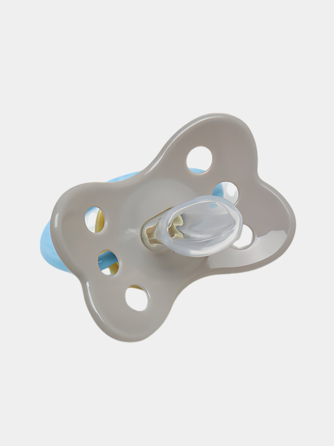 Соска - пустышка для младенцев, с держателем, силиконовая, 2 в 1 — фото 1