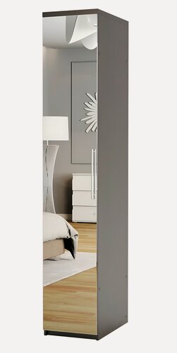 Изображение товара Шкаф с полками Комфорт МП-11 узкий 30х60х220 с зеркалом венге