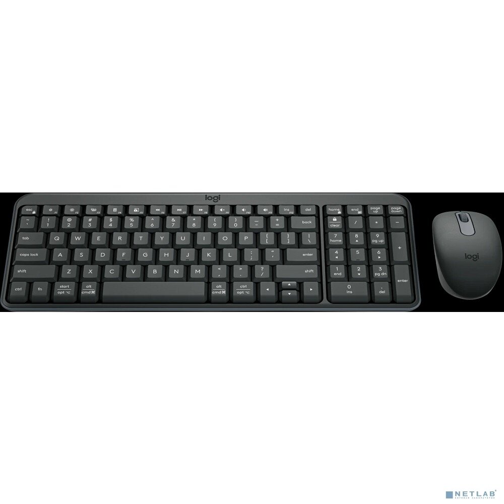 Комплект (клавиатура + мышь)/ Logitech Wireless MK250 Compact Bluetooth Wireless Combo-GRAPHITE — фото 1