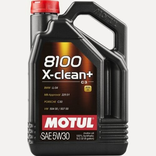 Изображение товара Моторное масло Motul 8100 X-Clean+ 5W-30 синтетическое 5л (Вьетнам)