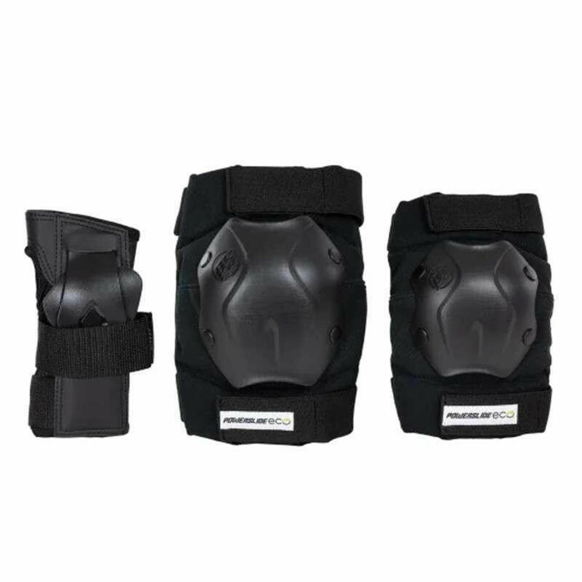 Комплект защиты для роликовых коньков и самокатов Powerslide Standard Black, Decathlon, Цвет: Черное, Размер: XL