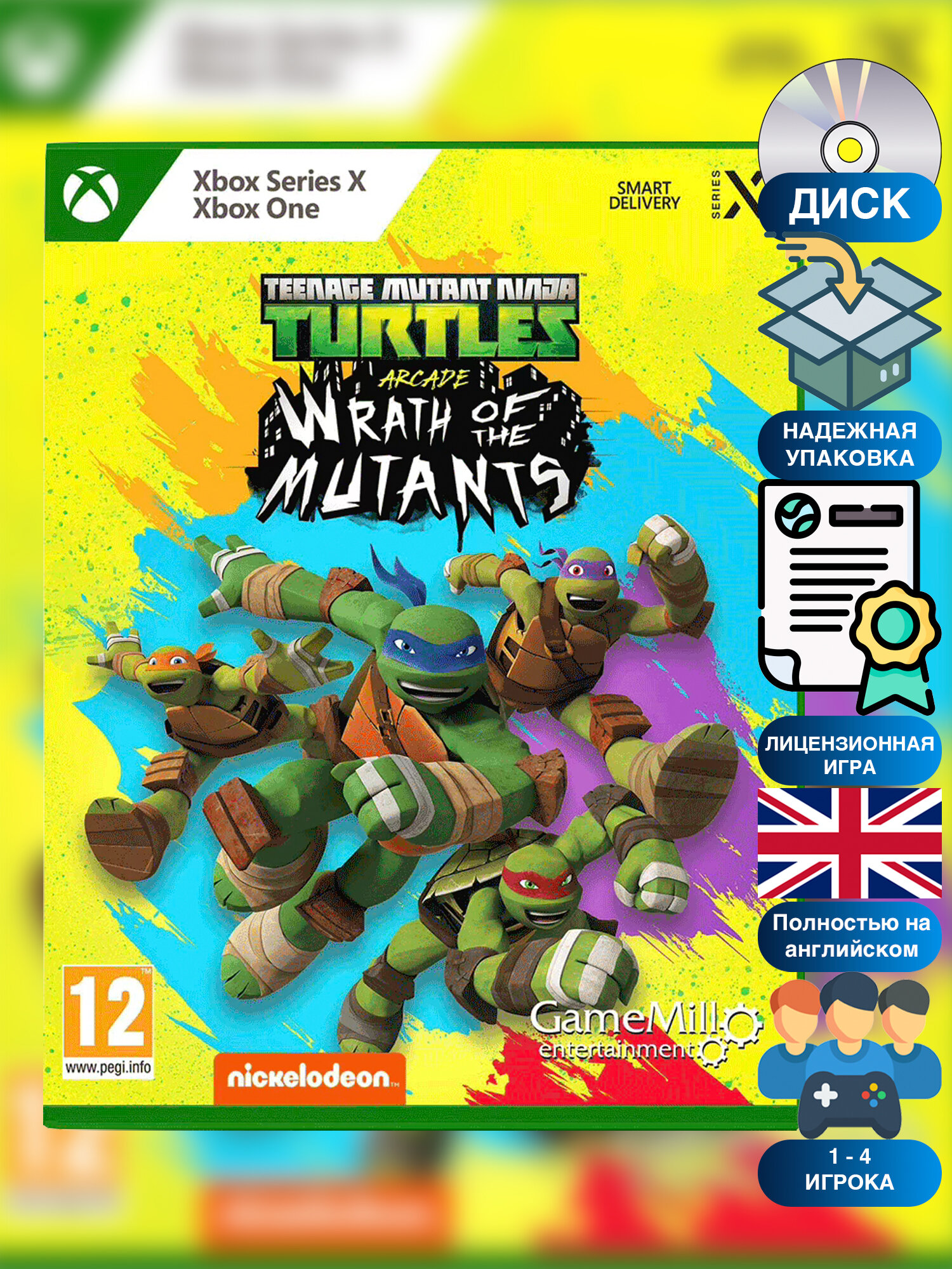 Игра Teenage Mutant Ninja Turtles Arcade Wrath Of The Mutants (Диск, Xbox One, Xbox Series X, Английская версия)