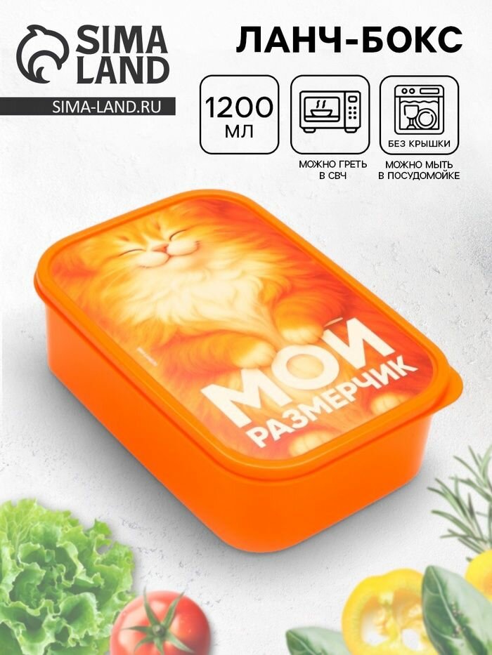 Ланч - бокс прямоугольный Мой размерчик , 1200 мл