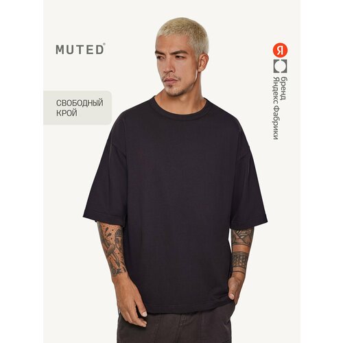фото Футболка muted oversize, размер 2xs-xs, черный