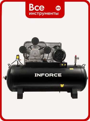 Изображение товара Ременной компрессор Inforce (270 л; 10 бар; 950 л/мин; влагоотделитель) IBCW-270L-3P/950