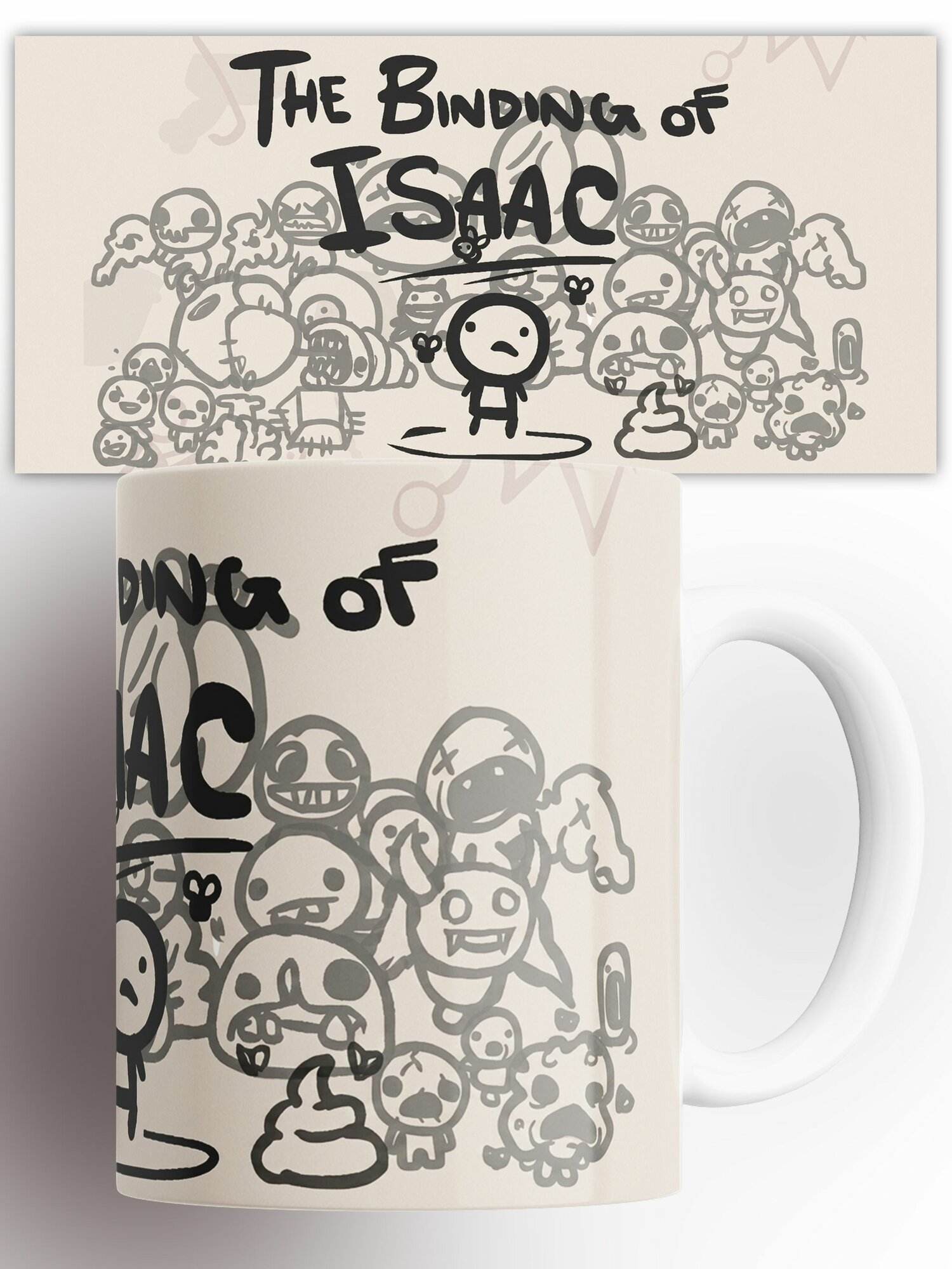 Кружка The Binding of Isaac компьютерная игра , на подарок , с принтом 330 мл