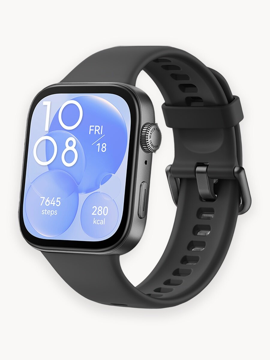 Умные часы HUAWEI Watch Fit 3 43.2 мм GPS Global для РФ, черный