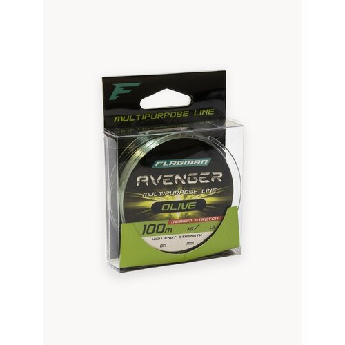 FLAGMAN Леска Avenger Olive Line 100м 0,20мм 4,2кг/9,3lb