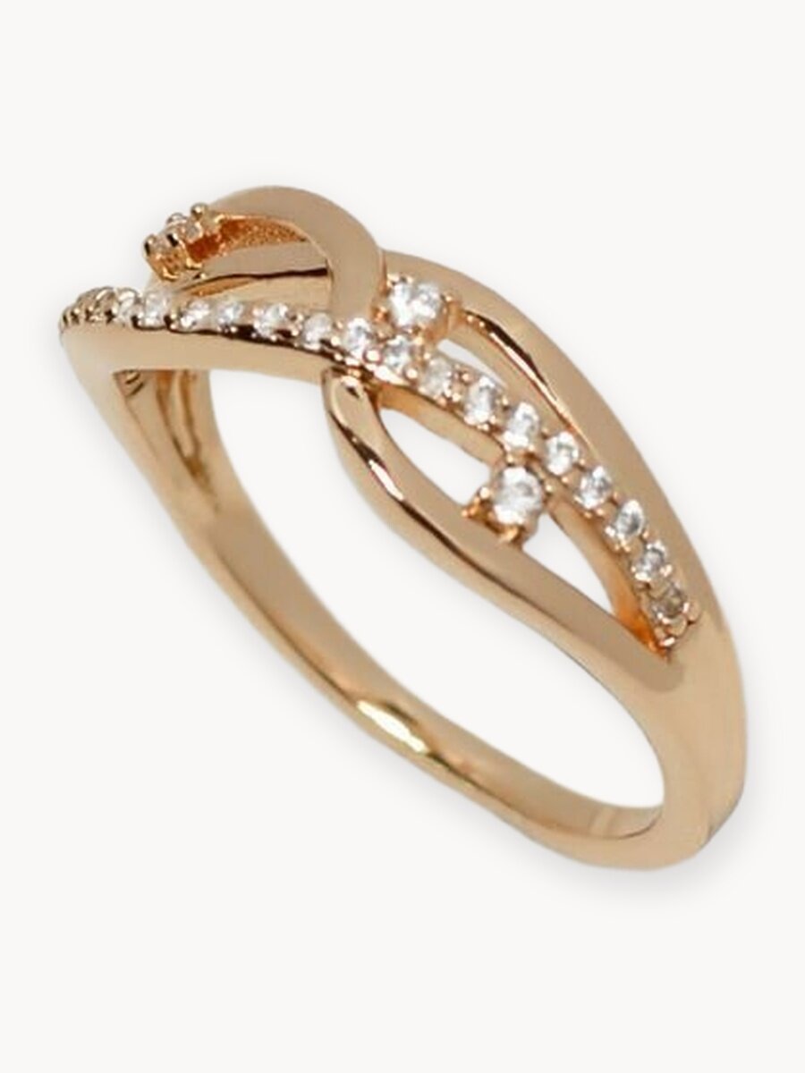 Кольцо помолвочное, фианит, искусственный камень, кристалл