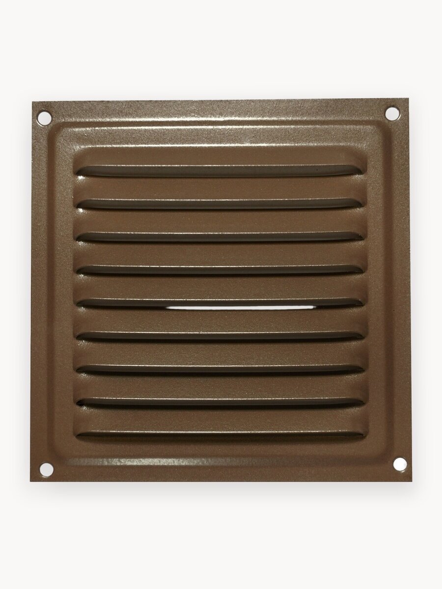 Решетка вентиляционная металлическая 100х100 бронзовый металлик