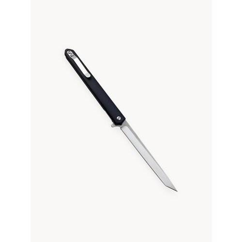 Нож клинок складной флиппер танто . Сталь D2, рукоять цвет Чёрный. Туристический