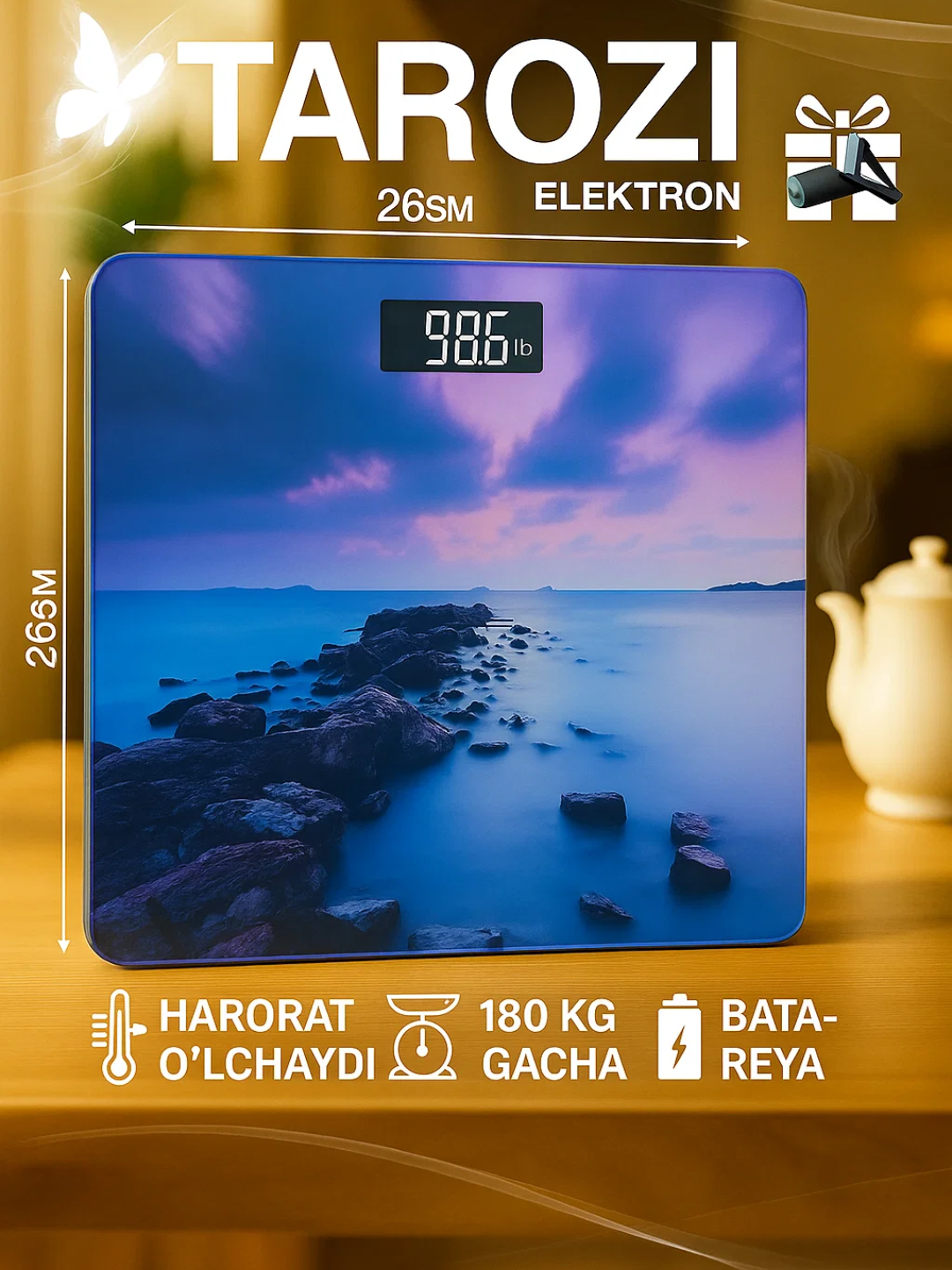 Электронные весы, бытовые, напольные, прозрачное стекло, прямоугольные, до 180 кг