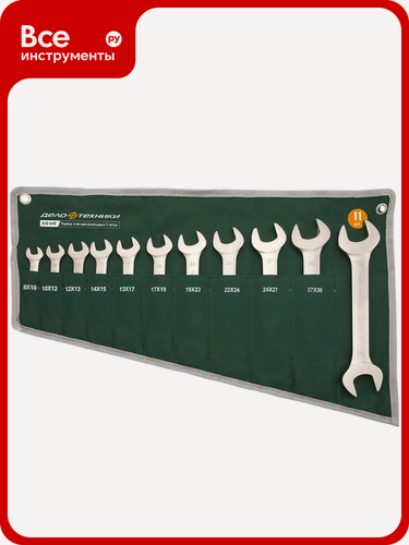Изображение товара Набор ключей Дело Техники рожковых 11 штук, планшет тетрон. 510610, для работы с резьбовыми